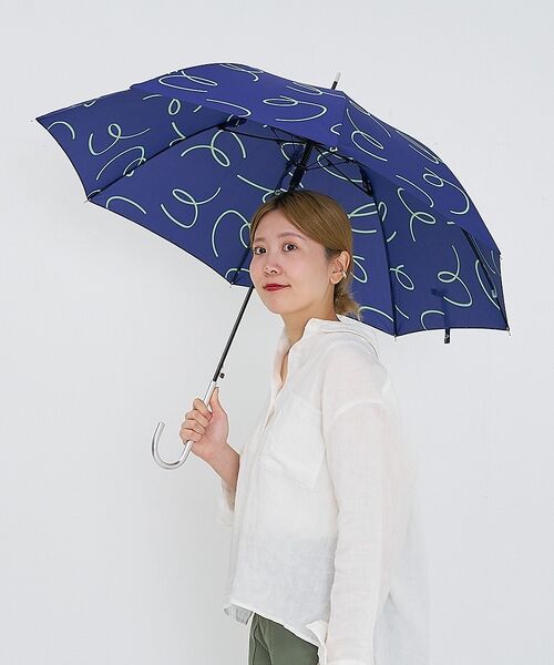 collex / コレックス 傘 | 雨傘 マーカー柄 耐風 ジャンプ傘 晴雨兼用 長傘【assa】【WEB限定】（ネイビー）
