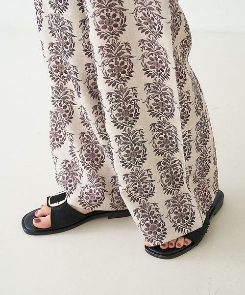 collex / コレックス パンツ | ブロックプリント風 ボタニカルプリントパンツ | 詳細25