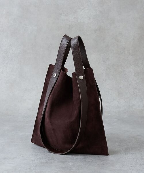 collex / コレックス トートバッグ | 【WEB限定】【別注】【BEAURE/ヴュレ】スエードカウレザー2WAYハンドル（ダークブラウン）