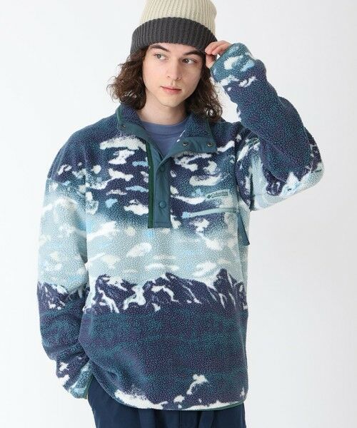 Columbia/コロンビア Columbia/ ヘルヴェティアII プリントハーフスナップフリース /コロンビア Crushed Blue Sisters XL