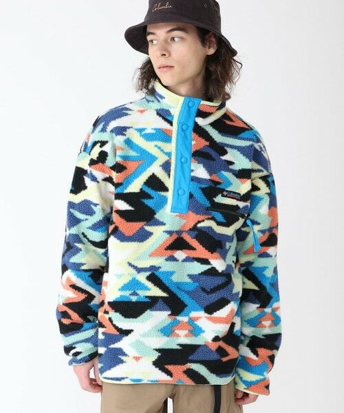 Columbia/コロンビア Columbia/ ヘルヴェティアII プリントハーフスナップフリース /コロンビア Compass Blue Reflections S Columbia/コロンビア Columbia/ ヘルヴェティアII プリントハーフスナップフリース /コロンビア Compass Blue Reflections S