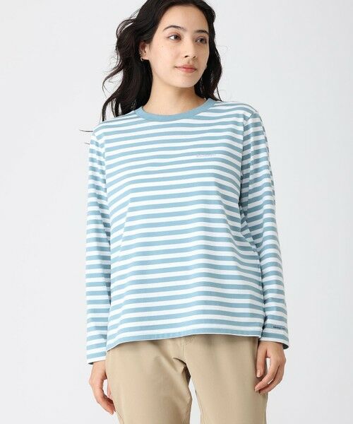 Columbia/コロンビア Columbia/ ウィメンズクレストトゥーフォレストロングスリーブクルー /コロンビア Stone Blue Border XL Columbia/コロンビア Columbia/ ウィメンズクレストトゥーフォレストロングスリーブクルー /コロンビア Stone Blue Border XL