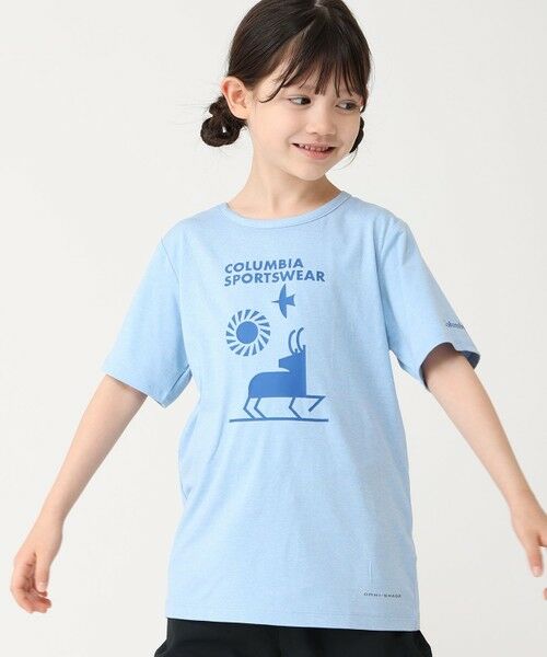 Columbia/コロンビア Columbia/ 【KIDS】テックトレイルショートスリーブグラフィックシャツ /コロンビア Ripple Blue Heather、 Explore Outdoors XS Columbia/コロンビア Columbia/ 【KIDS】テックトレイルショートスリーブグラフィックシャツ /コロンビア Ripple Blue Heather、 Explore Outdoors XS
