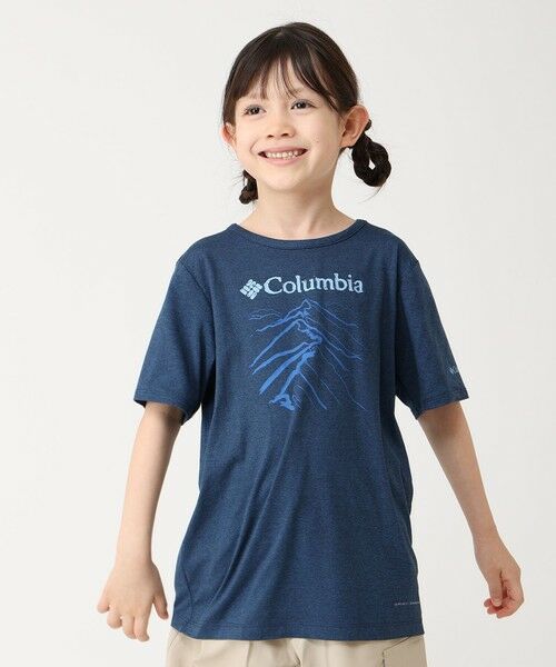 Columbia/コロンビア Columbia/ 【KIDS】テックトレイルショートスリーブグラフィックシャツ /コロンビア Collegiate Navy Heather、 Ridge Line Life S Columbia/コロンビア Columbia/ 【KIDS】テックトレイルショートスリーブグラフィックシャツ /コロンビア Collegiate Navy Heather、 Ridge Line Life S
