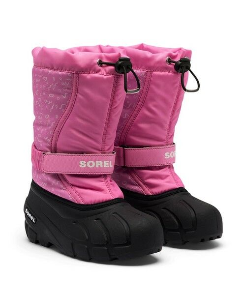 Columbia/コロンビア SOREL/ 【KIDS】ユースフルーリー ブーツプリント /ソレル Orchid、 Black 23.0cm Columbia/コロンビア SOREL/ 【KIDS】ユースフルーリー ブーツプリント /ソレル Orchid、 Black 23.0cm