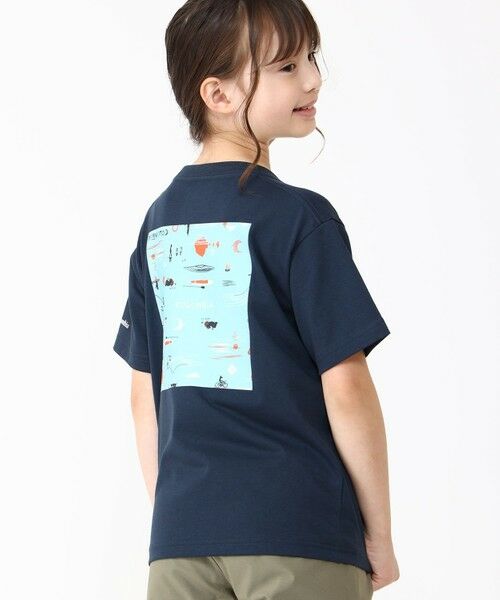 Columbia/コロンビア Columbia/ 【KIDS】ユースレイクトゥアベニューグラフィックショートスリーブTシャツ /コロンビア Collegiate Navy、 Pattern XS