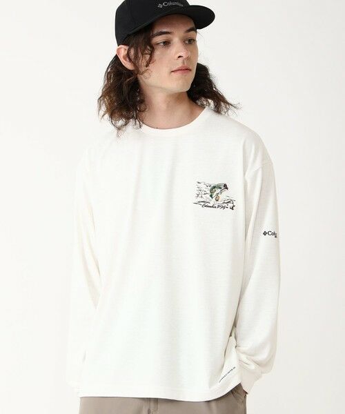Columbia/コロンビア Columbia/ バーンノベルグラフィックロングスリーブTシャツ /コロンビア Sea Salt、 Bass L