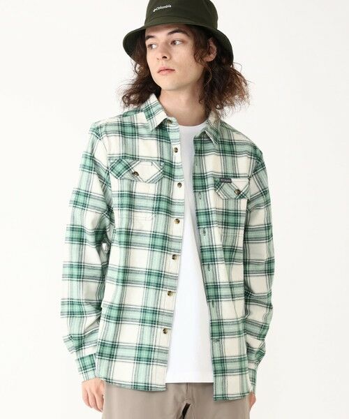 Columbia/コロンビア Columbia/ フレアガンストレッチフランネルシャツ /コロンビア Rain Forest Two Lane Tartan L