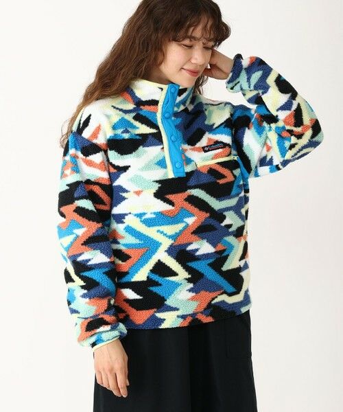 Columbia/コロンビア Columbia/ ウィメンズヘルベチアII プリントクロップドハーフスナップフリース /コロンビア Compass Blue Reflections、 Compass Blue、 L Columbia/コロンビア Columbia/ ウィメンズヘルベチアII プリントクロップドハーフスナップフリース /コロンビア Compass Blue Reflections、 Compass Blue、 L