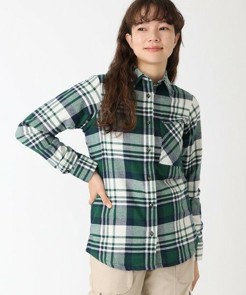 Columbia/コロンビア Columbia/ ウィメンズキャリコベイシンフランネルロングスリーブシャツ /コロンビア Rain Forest Multiplaid L