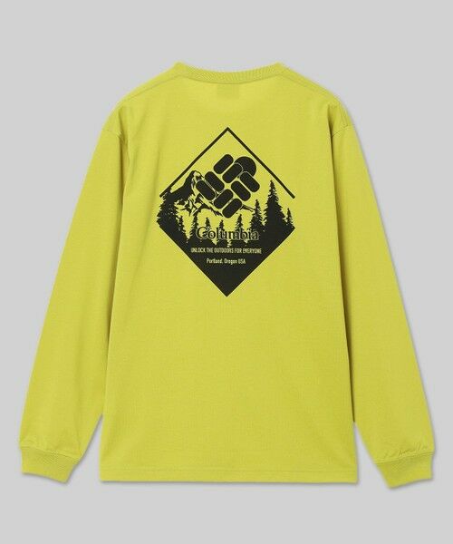 Columbia / コロンビア Tシャツ | アーバンハイクグラフィックロングスリーブTシャツ(Bright Olive Back Print)