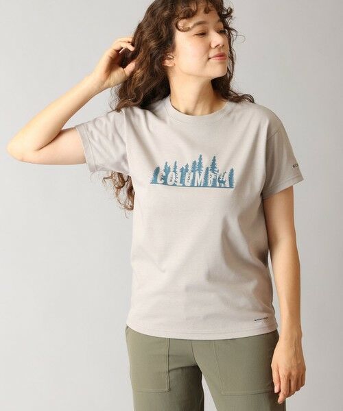 Columbia / コロンビア Tシャツ | Columbia/ ウィメンズヤハラフォレストショートスリーブTシャツ /コロンビア（Flint Grey Logo）