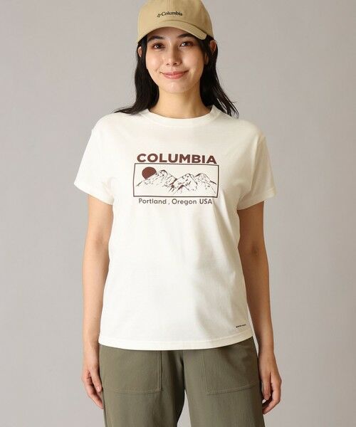 Columbia / コロンビア Tシャツ | Columbia/ ウィメンズヤハラフォレストショートスリーブTシャツ /コロンビア（Sea Salt Mountain Graphic）