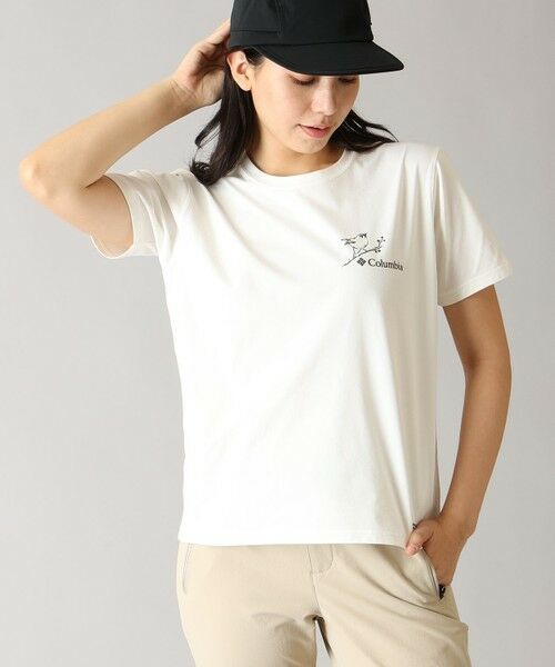 Columbia / コロンビア Tシャツ | Columbia/ ウィメンズタイムトゥートレイルグラフィックショートスリーブTシャツ /コロンビア（Sea Salt）