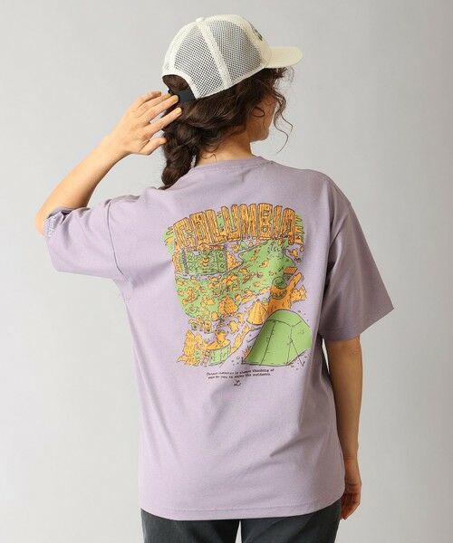 Columbia / コロンビア Tシャツ | Columbia/ リトルベアロックグラフィックショートスリーブTシャツ /コロンビア（Shale Purple Seseragi Print）