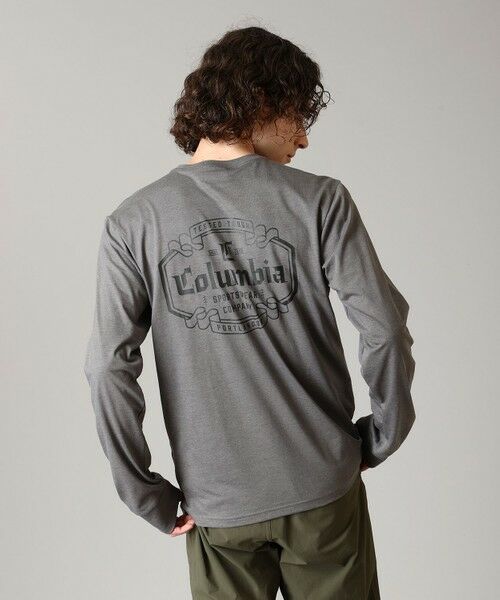 Columbia / コロンビア Tシャツ | Columbia/ CSCグラフィックロングスリーブTシャツ /コロンビア（City Grey Heather Banner Badge）