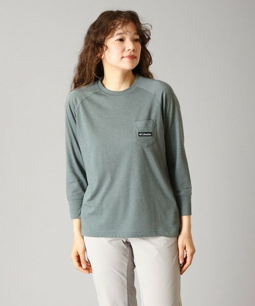 Columbia / コロンビア Tシャツ | Columbia/ ウィメンズトランキルピークロングスリーブポケットTシャツ /コロンビア(Sedona Sage)