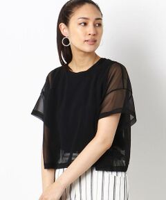 COMME CA COMFORT / コムサ・コンフォート（Lサイズ） Tシャツ | 〔TALLサイズ〕シフォンジャージー ポケット Ｔシャツ