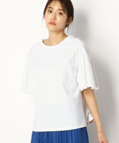 〔TALLサイズ〕タックフレアースリーブＴシャツ