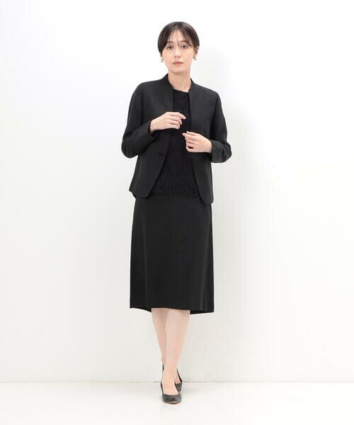 COMME CA COMFORT / コムサ・コンフォート（Lサイズ） ノーカラージャケット | 〔TALLサイズ〕【セットアップ対応】ツイード ジャケット | 詳細11