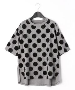 COMME CA COMFORT / コムサ・コンフォート（Lサイズ） Tシャツ | 〔TALLサイズ〕ドットジャカード ビックシルエットＴシャツ