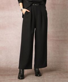 COMME CA COMFORT / コムサ・コンフォート（Lサイズ） その他パンツ | ポリエステルストレッチダブルクロス ワイドパンツ