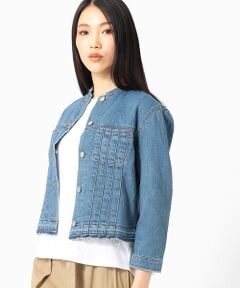 COMME CA COMFORT / コムサ・コンフォート（Lサイズ） Gジャン・デニムジャケット | チビスタンドカラー リメイクＧジャン