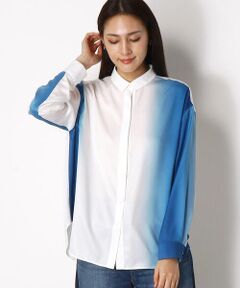 COMME CA COMFORT / コムサ・コンフォート（Lサイズ） シャツ・ブラウス | 〔TALLサイズ〕カラーグラデーションプリント シャツ