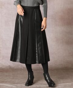 COMME CA COMFORT / コムサ・コンフォート（Lサイズ） ミニ・ひざ丈スカート | 〔TALLサイズ〕ストレッチフラノ デザインスカート