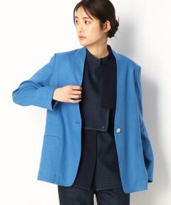 〔TALLサイズ〕【セットアップ対応】麻ストレッチ ジャケット