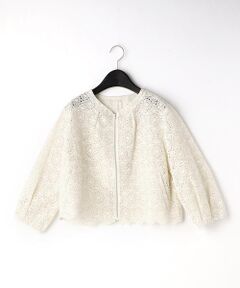 COMME CA COMFORT / コムサ・コンフォート（Lサイズ） ブルゾン | フラワー刺繍 レース ブルゾン