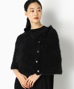 COMME CA COMFORT / コムサ・コンフォート（Lサイズ） カーディガン・ボレロ | 〔PLUSサイズ〕シャギー ニット ケープ