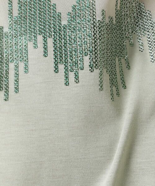 COMME CA COMFORT / コムサ・コンフォート（Lサイズ） Tシャツ | 〔TALLサイズ〕スパンコール刺繍 フレンチスリーブＴシャツ | 詳細12