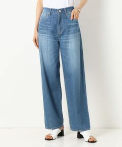 COMME CA COMFORT / コムサ・コンフォート（Lサイズ） デニムパンツ | 〔TALLサイズ〕【ウォッシャブル】６オンスライトデニム ワイドパンツ