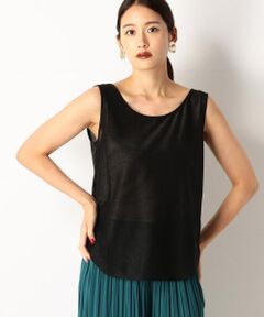 COMME CA COMFORT / コムサ・コンフォート（Lサイズ） タンクトップ | 〔TALLサイズ〕【洗える】ラメ タンクトップ