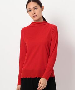 COMME CA COMFORT / コムサ・コンフォート（Lサイズ） カットソー | 〔+サイズ〕【前後２ＷＡＹ／洗える】シアーテレコ ハイネックインナー