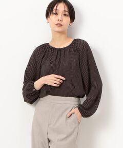 COMME CA COMFORT / コムサ・コンフォート（Lサイズ） シャツ・ブラウス | 〔 TALLサイズ 〕 梨地ドットプリント ブラウス