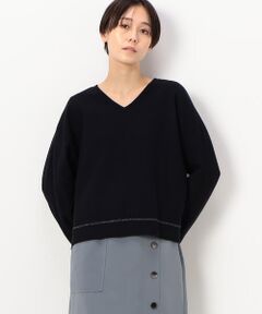 COMME CA COMFORT / コムサ・コンフォート（Lサイズ） カットソー | 〔 +サイズ 〕 ツイード風 プルオーバー