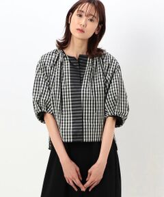 COMME CA COMFORT / コムサ・コンフォート（Lサイズ） ブルゾン | 〔 TALLサイズ 〕 ギンガムボーダー ブルゾン