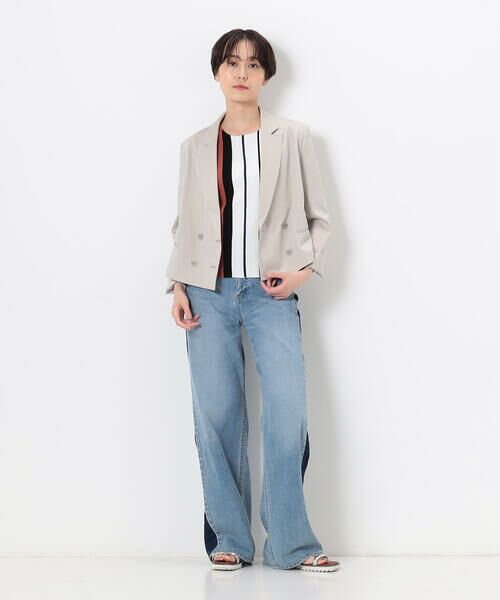 COMME CA COMFORT / コムサ・コンフォート（Lサイズ） テーラードジャケット | 〔 TALLサイズ 〕 キュプラストレッチサテン クロップドジャケット | 詳細6