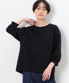 〔 +サイズ 〕 【洗える】ニューダンボールニット 立体刺繍入りプルオーバー