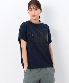 〔 +サイズ 〕 【洗える】プレーティング天竺 手書きプリントＴシャツ