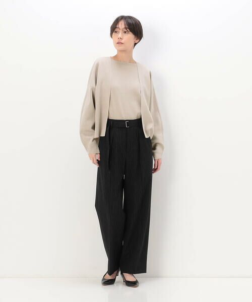 COMME CA COMFORT / コムサ・コンフォート（Lサイズ） その他パンツ | 〔 TALLサイズ 〕 ストレッチストライプ タックワイドパンツ | 詳細3