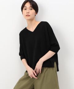 COMME CA COMFORT / コムサ・コンフォート（Lサイズ） ニット・セーター | 〔 TALLサイズ 〕 テンセル／ポリエステル ベーシック Ｖネックプルオーバー