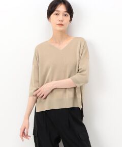 COMME CA COMFORT / コムサ・コンフォート（Lサイズ） ニット・セーター | 〔 TALLサイズ 〕 テンセル／ポリエステル ベーシック Ｖネックプルオーバー