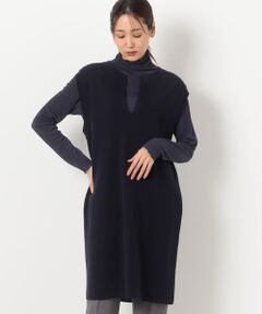 COMME CA COMFORT / コムサ・コンフォート（Lサイズ） ロング・マキシ丈ワンピース | 〔 +サイズ 〕 オフスケールエキストラファインメリノ ミラノリブワンピース