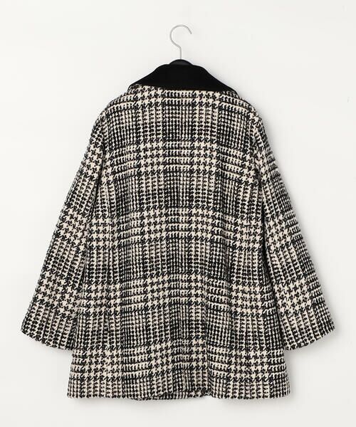 COMME CA COMFORT / コムサ・コンフォート（Lサイズ） その他アウター | 〔 TALLサイズ 〕 ロービングチェック ダブルブレストＡラインハーフコート | 詳細1