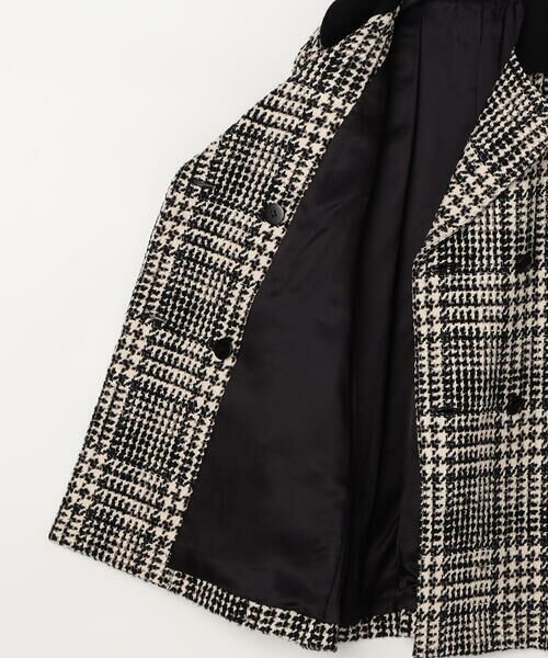 COMME CA COMFORT / コムサ・コンフォート（Lサイズ） その他アウター | 〔 TALLサイズ 〕 ロービングチェック ダブルブレストＡラインハーフコート | 詳細6