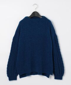 COMME CA COMFORT / コムサ・コンフォート（Lサイズ） ニット・セーター | 〔 +サイズ 〕 マシュマロケーブルスリーブ セーター