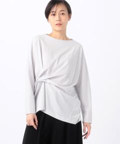 COMME CA COMFORT / コムサ・コンフォート（Lサイズ） カットソー | 〔 +サイズ 〕 ハイゲージポンチ タックプルオーバー